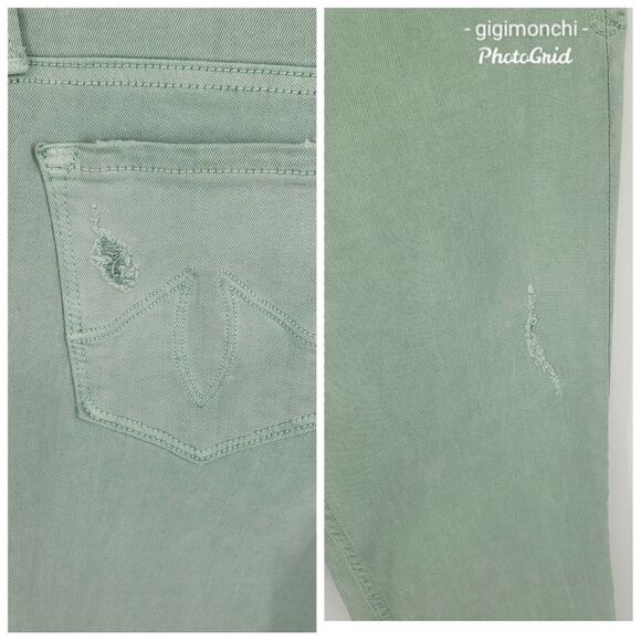 Level 99  Mid rise Lily Crop Rollup Jean Mint New - Picture 10 of 11